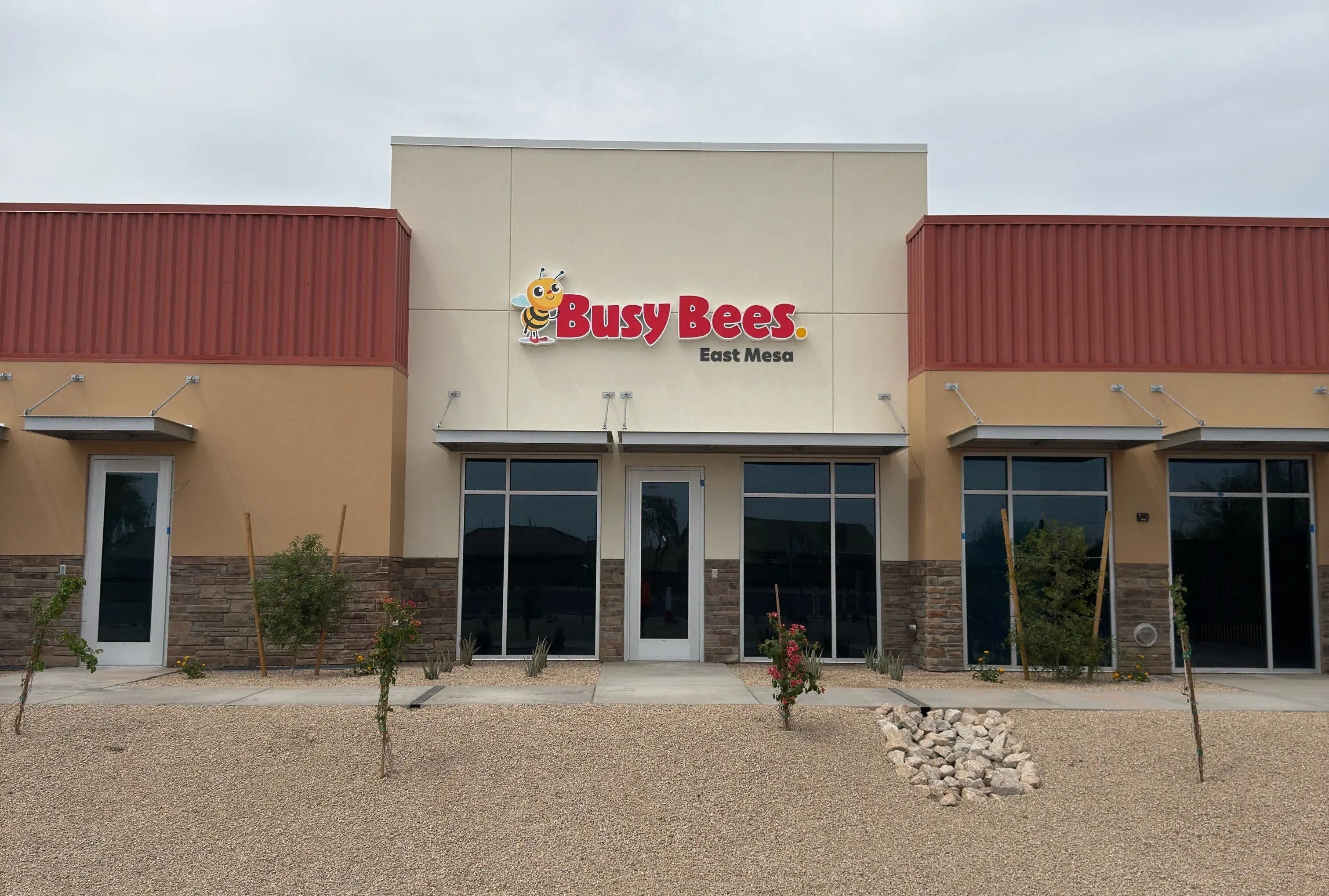 The building exterior of Busy Bees East Mesa. A new daycare facility opening in Mesa, Arizona near you!